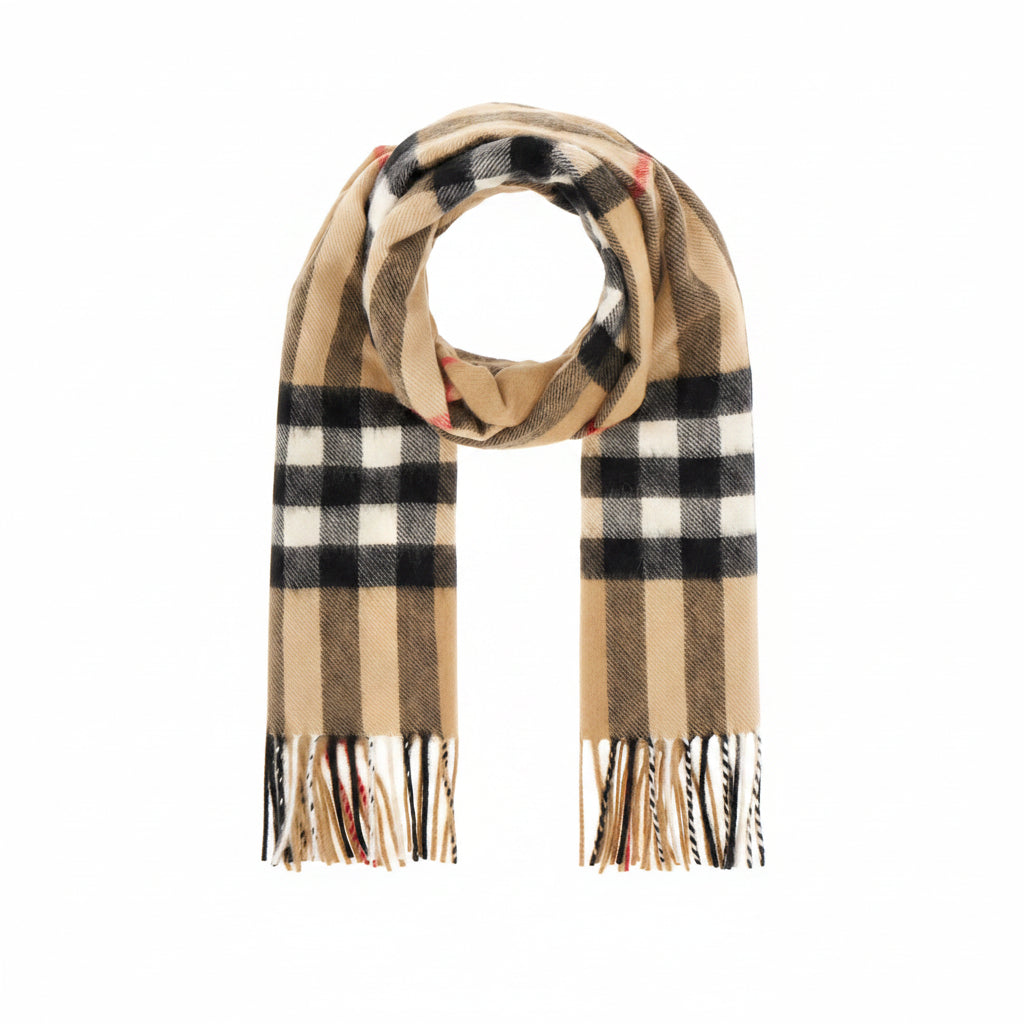 Burberry Check Sjaal — Bruin