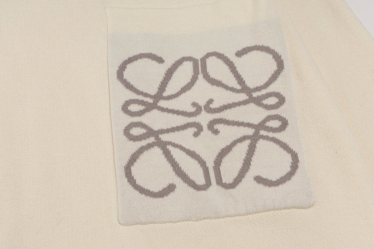 Loewe Anagram Sweater In Cotton Blend White