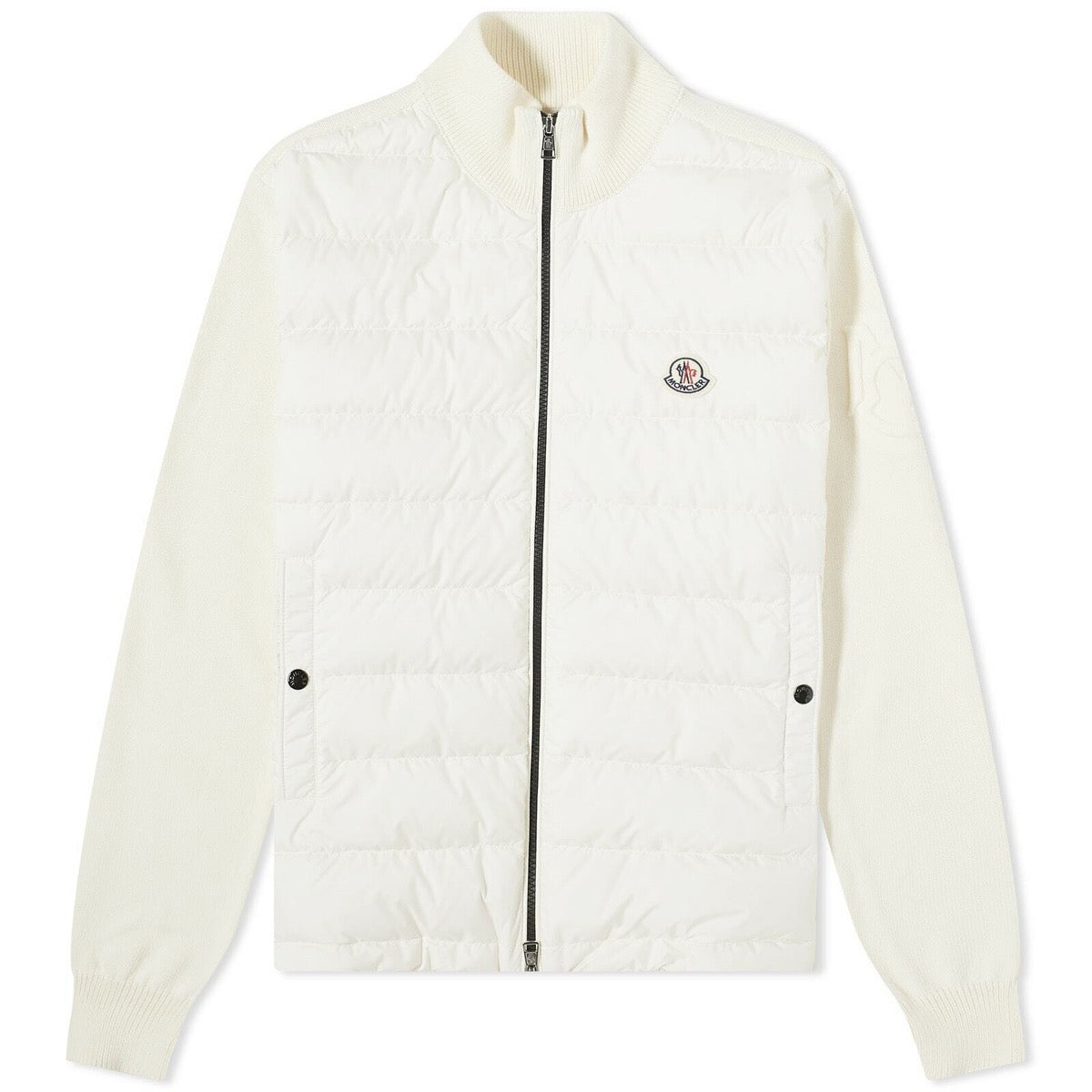 Moncler Knit-Sleeve Down Jacket
