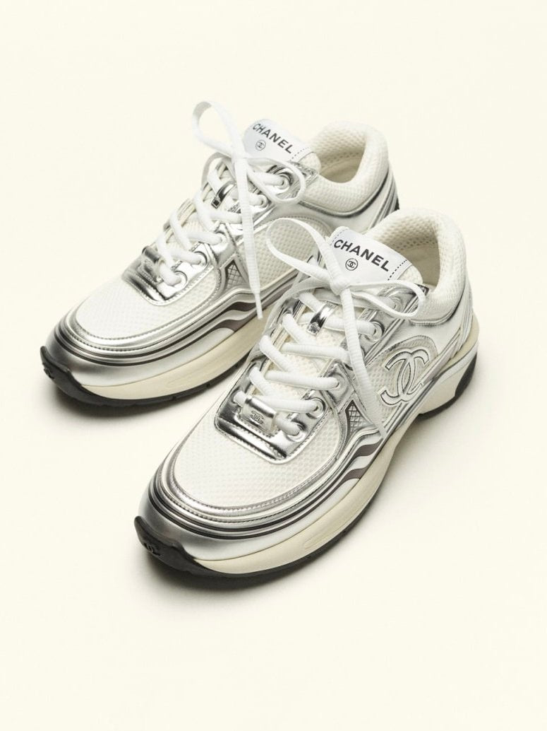 Chanel Sneakers Silver White