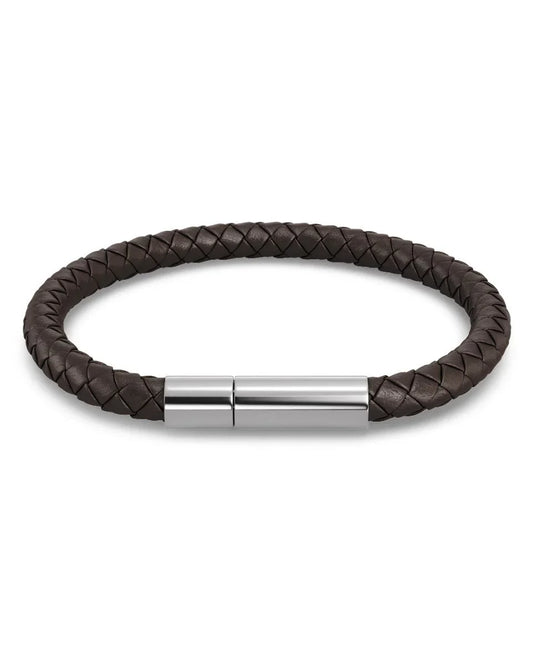 Zixa - Bracelet Leather Brown/Silver