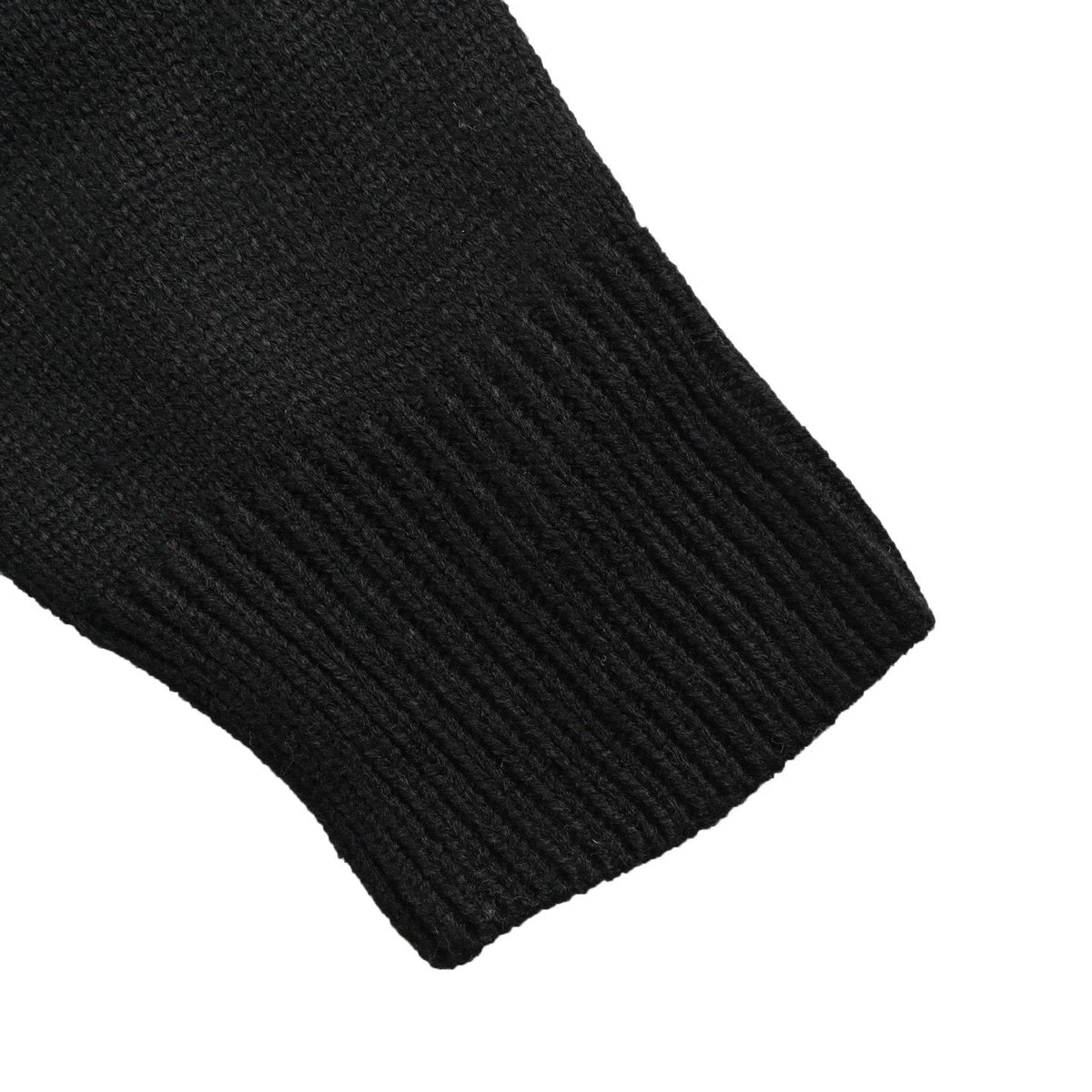 Celine Logo-Embroidered Wool & Cashmere Blend Half Zip Black