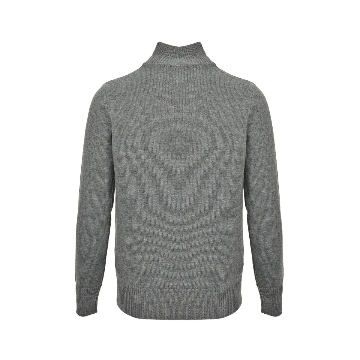 Celine Logo-Embroidered Wool & Cashmere Blend Half Zip Grey