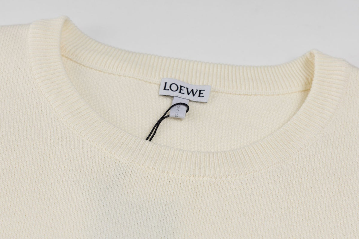 Loewe Anagram Sweater In Cotton Blend White