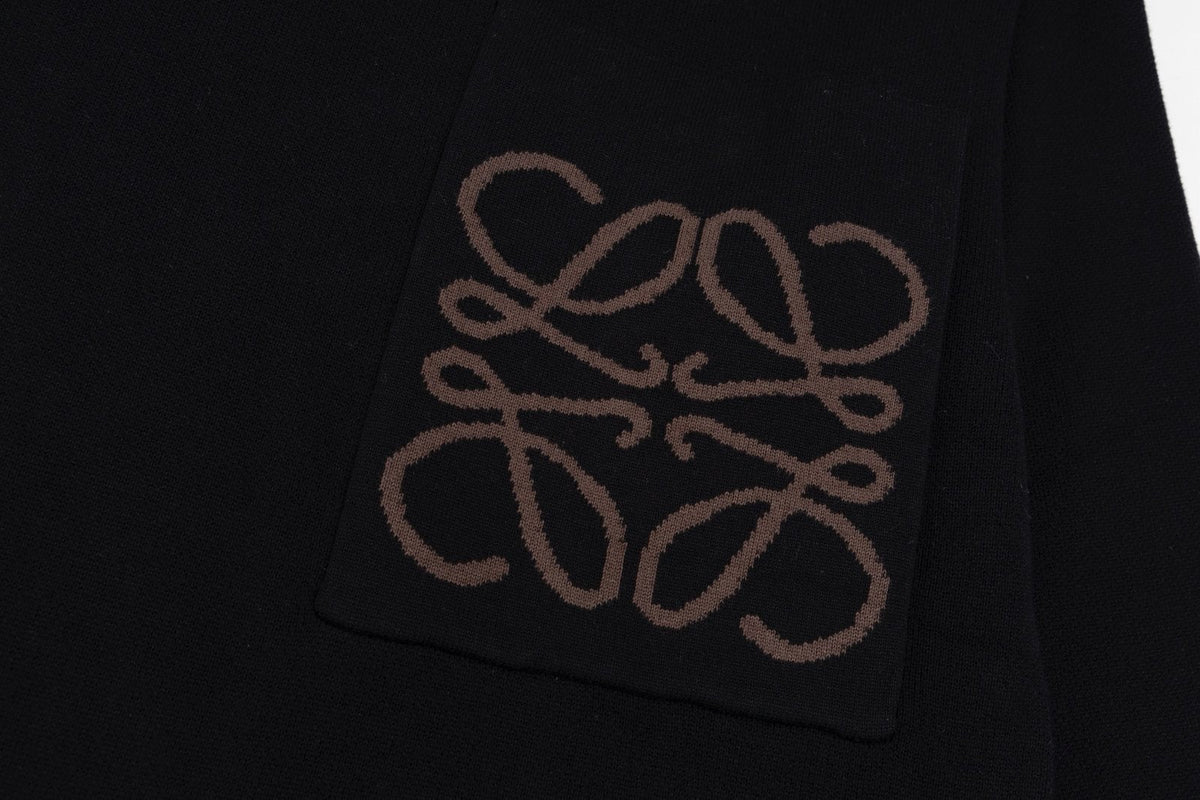 Loewe Anagram Sweater In Cotton Blend Black