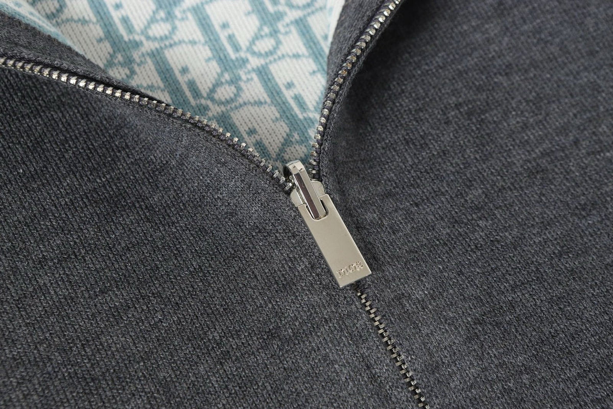 Dior Cashmere Hooded Jacket Grey