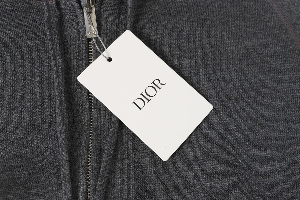 Dior Cashmere Hooded Jacket Grey